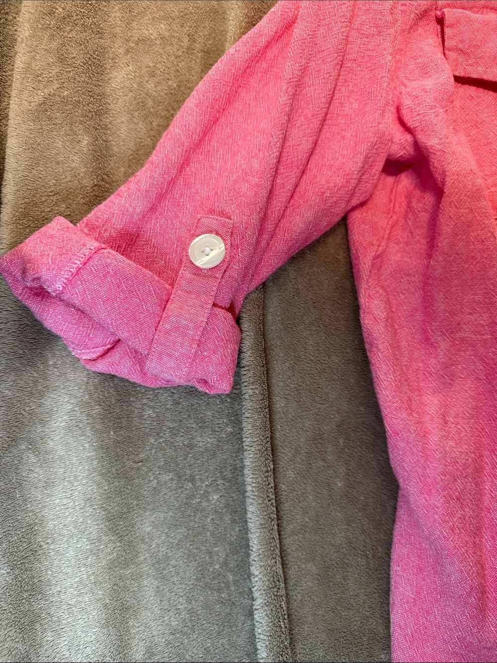 Jones New York Women’s ' Coral Pink Button-Front Shirt - Picture 3 of 5